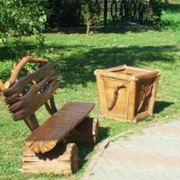Скамейка садовая из дерева в Минске - изготовление на заказ в Могилеве ...